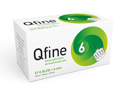 Inzulinové jehly Qfine 6 mm