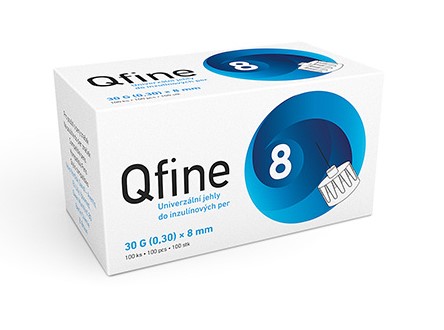 Inzulinové jehly Qfine 8 mm